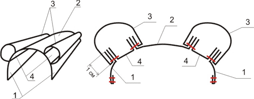 Схема соединения деталей воздушного змея